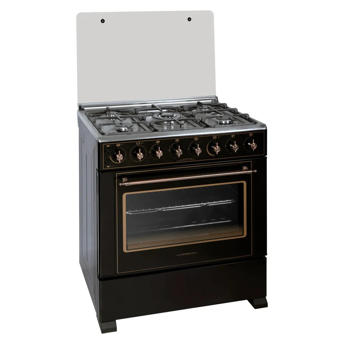 SINDELEN | Cocina Gas 5 Quemadores Horno de 83.6Lt CH-8850RD Retro Design