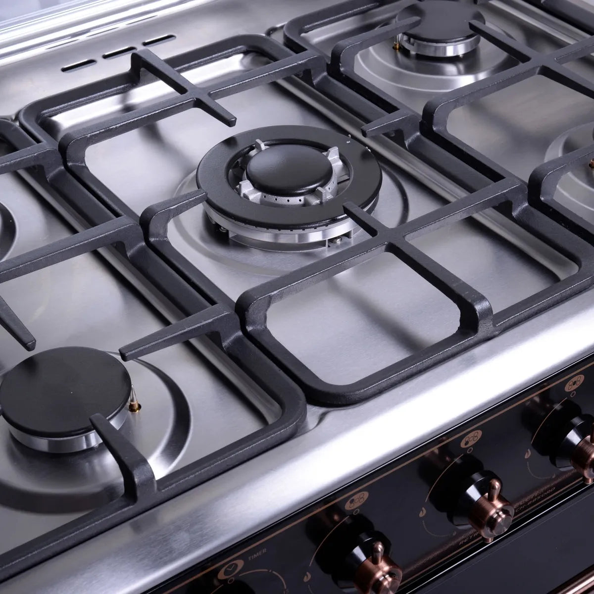 SINDELEN | Cocina Gas 5 Quemadores Horno de 83.6Lt CH-8850RD Retro Design
