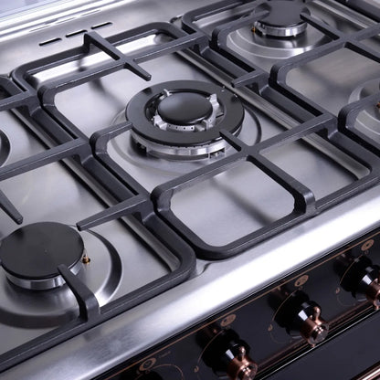 SINDELEN | Cocina Gas 5 Quemadores Horno de 83.6Lt CH-8850RD Retro Design
