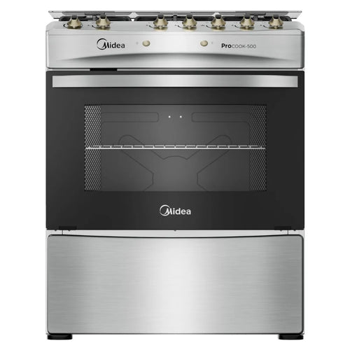MIDEA | Cocina 5 Quemadores Horno de 97Lt Con Grill Gas Licuado Mcg-5Qpi30Ns