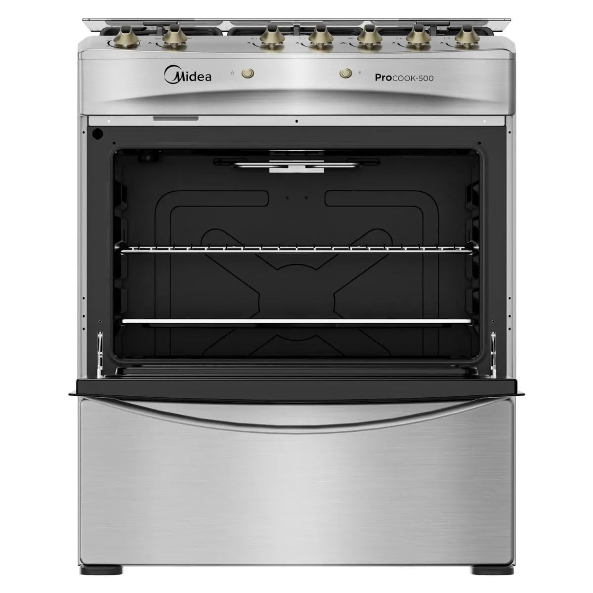 MIDEA | Cocina 5 Quemadores Horno de 97Lt Con Grill Gas Licuado Mcg-5Qpi30Ns