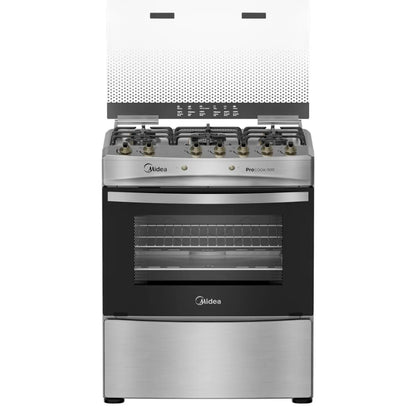 MIDEA | Cocina 5 Quemadores Horno de 97Lt Con Grill Gas Licuado Mcg-5Qpi30Ns
