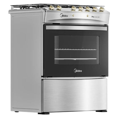 MIDEA | Cocina 5 Quemadores Horno de 97Lt Con Grill Gas Licuado Mcg-5Qpi30Ns