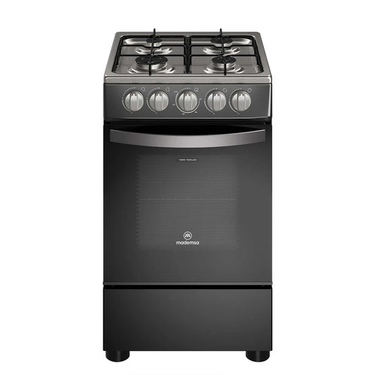 MADEMSA | Cocina a Gas 4 Platos LimpiaFácil y Parrillas Alambrón FM4IP