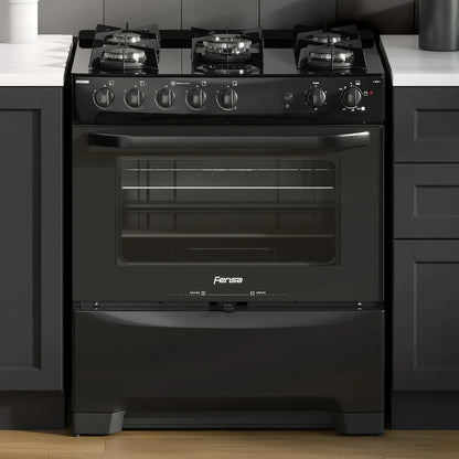FENSA | Cocina a Gas 5 Platos Negro F 6500 T