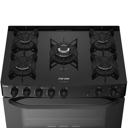 FENSA | Cocina a Gas 5 Platos Negro F 6500 T