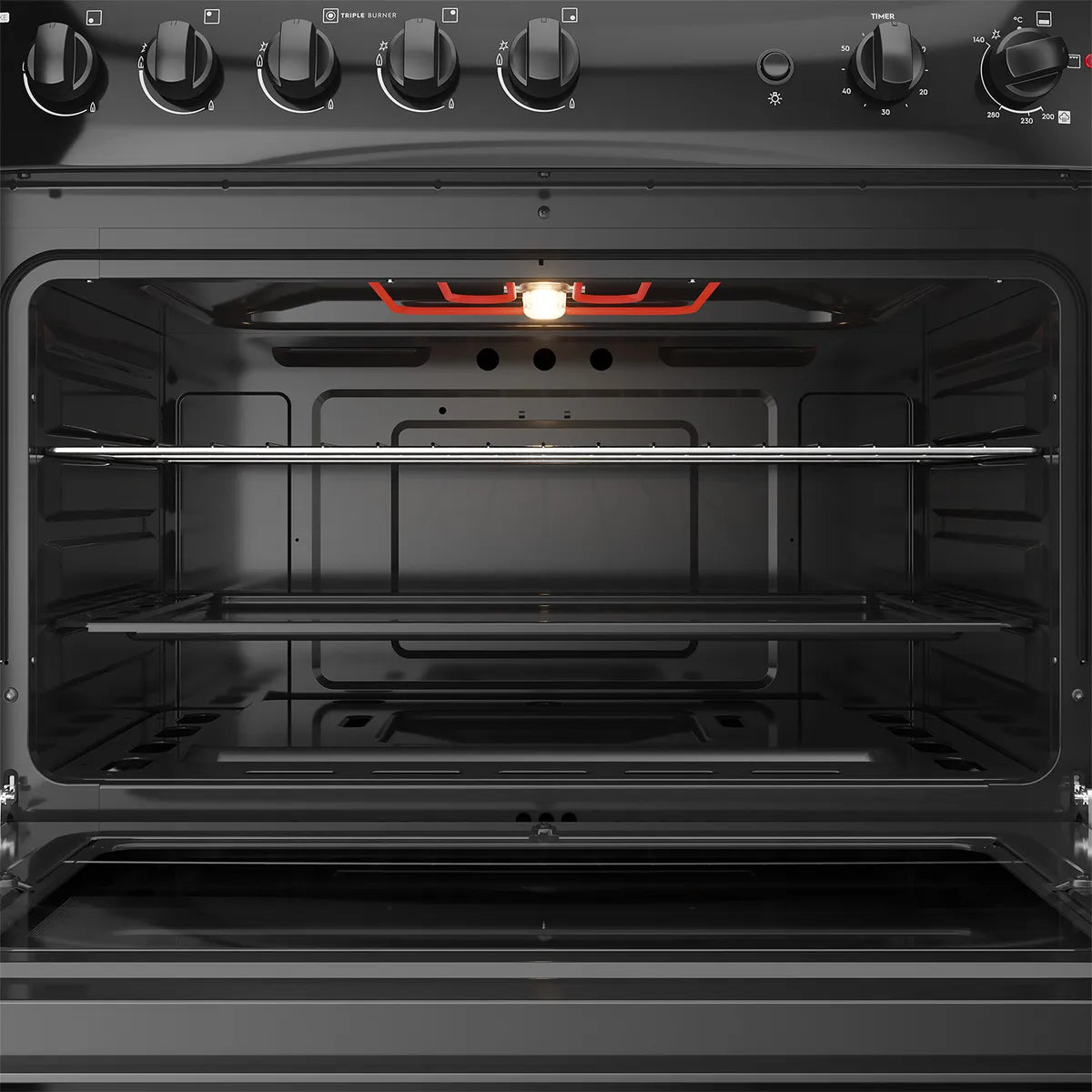 FENSA | Cocina a Gas 5 Platos Negro F 6500 T