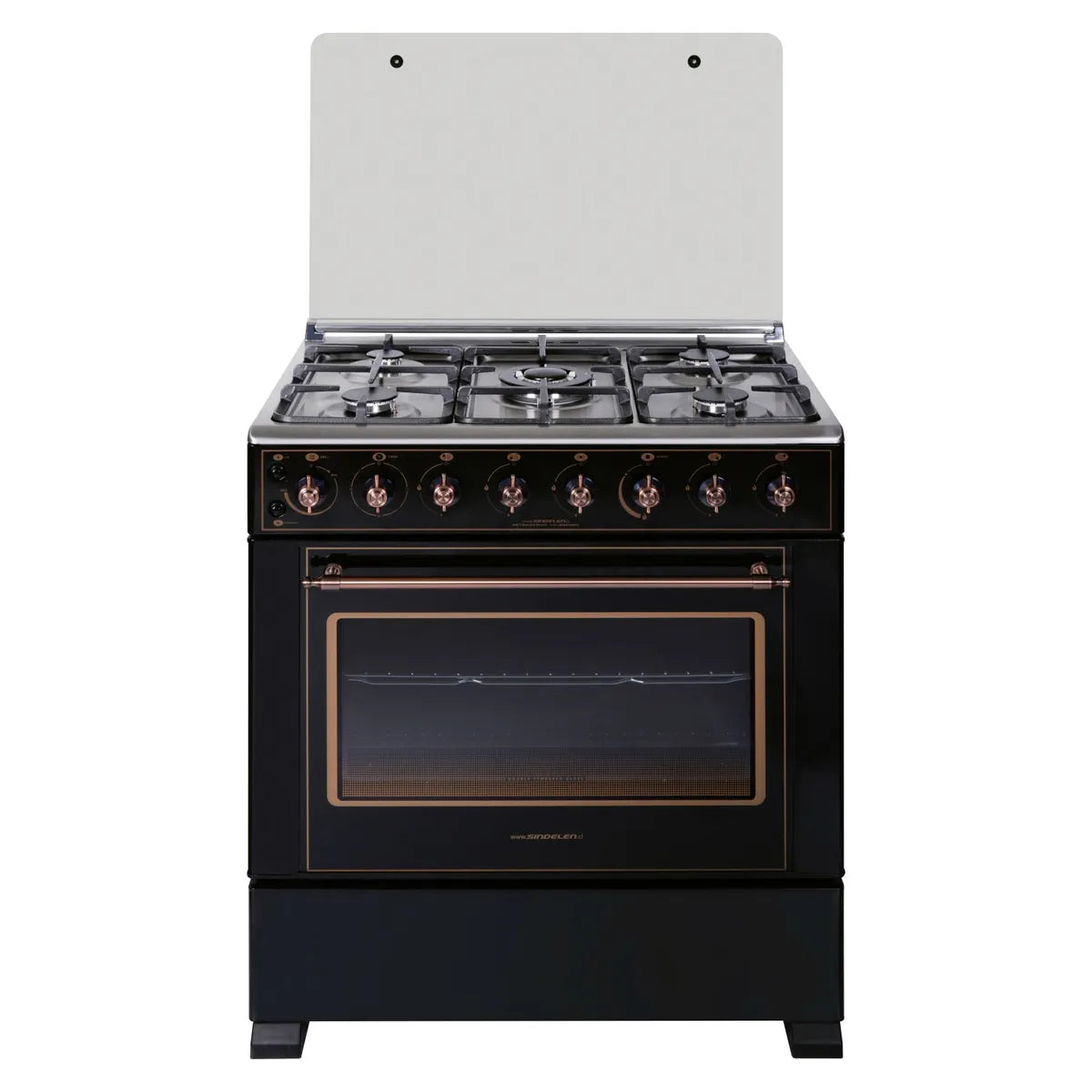 SINDELEN | Cocina Gas 5 Quemadores Horno de 83.6Lt CH-8850RD Retro Design