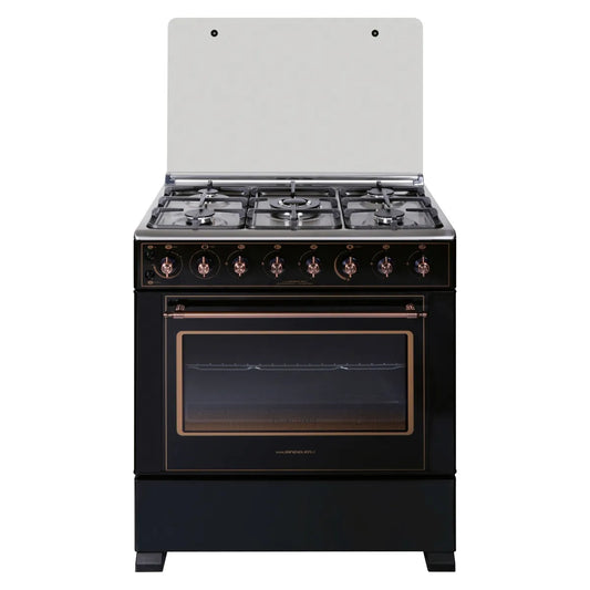 SINDELEN | Cocina Gas 5 Quemadores Horno de 83.6Lt CH-8850RD Retro Design