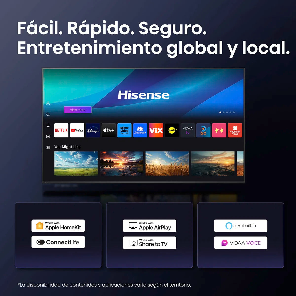 HISENSE | Smart Tv 55" QLED 4K UHD 55Q6QV Hisens