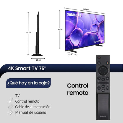 SAMSUNG | 75" Crystal UHD U8000F 4K Smart TV (2025)
