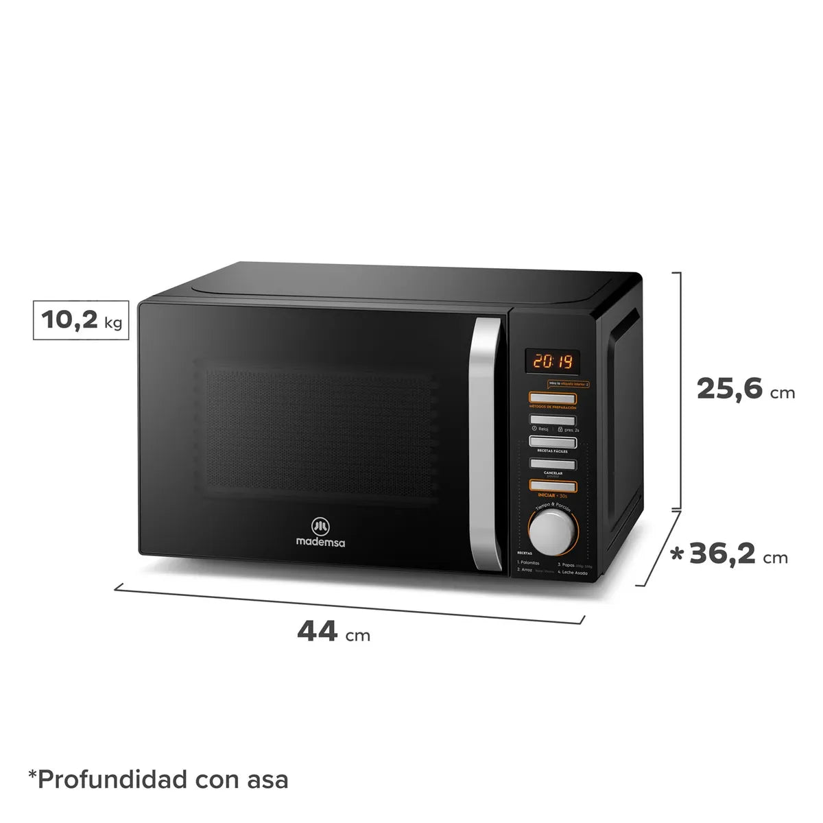 MADEMSA | Microondas Digital MM20FBH 20 litros