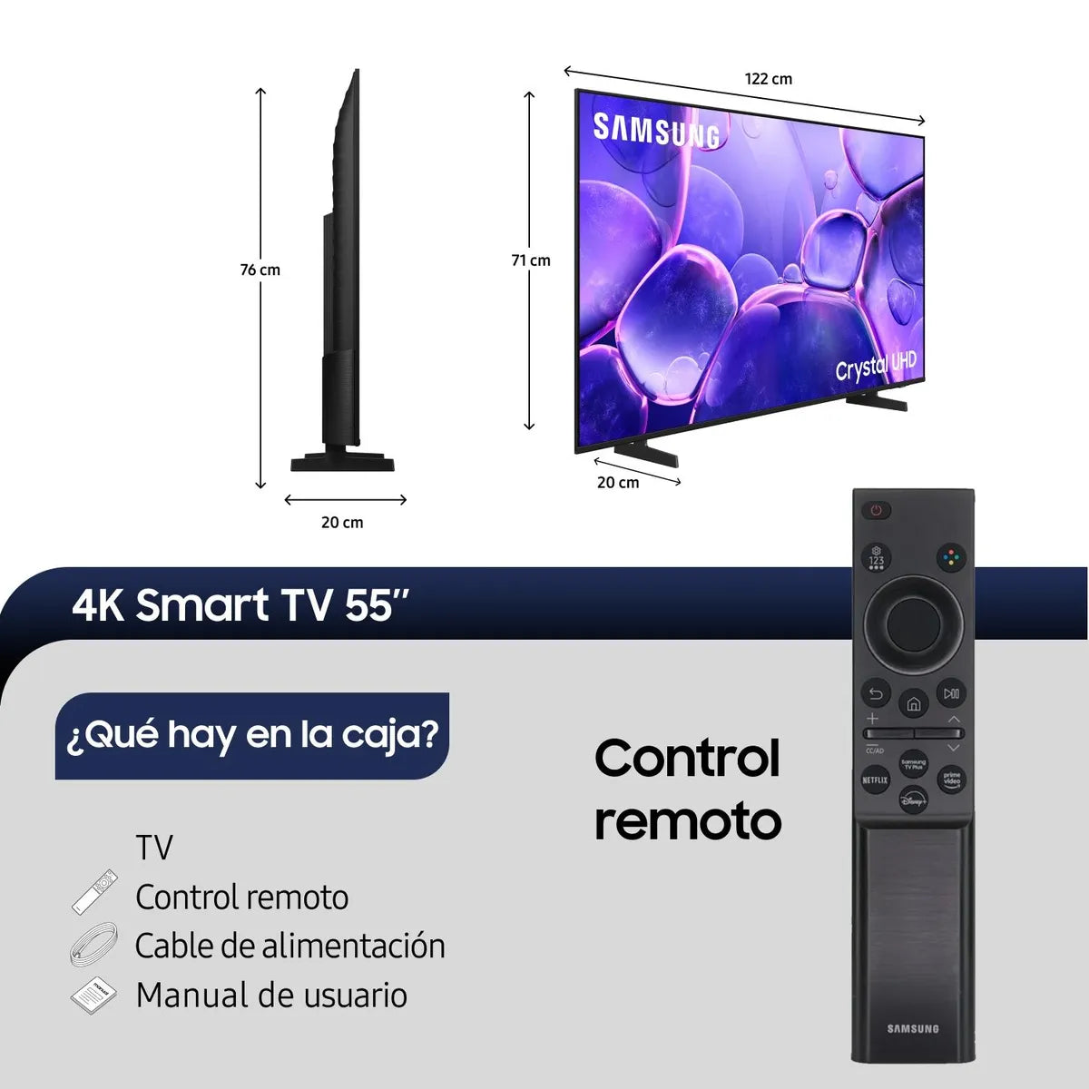 SAMSUNG | 55" Crystal UHD U8000F 4K Smart TV (2025)